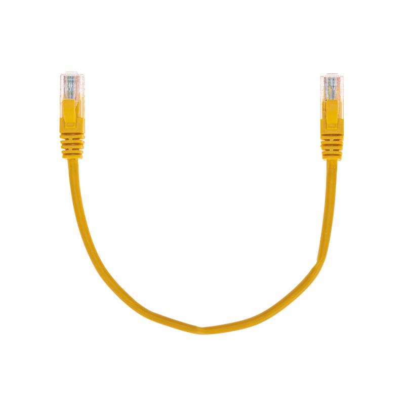 Патч-корд U/UTP, CAT 5e, RJ45-RJ45, 26AWG, LSZH, желтый, 0,3м REXANT 02-0105-03
