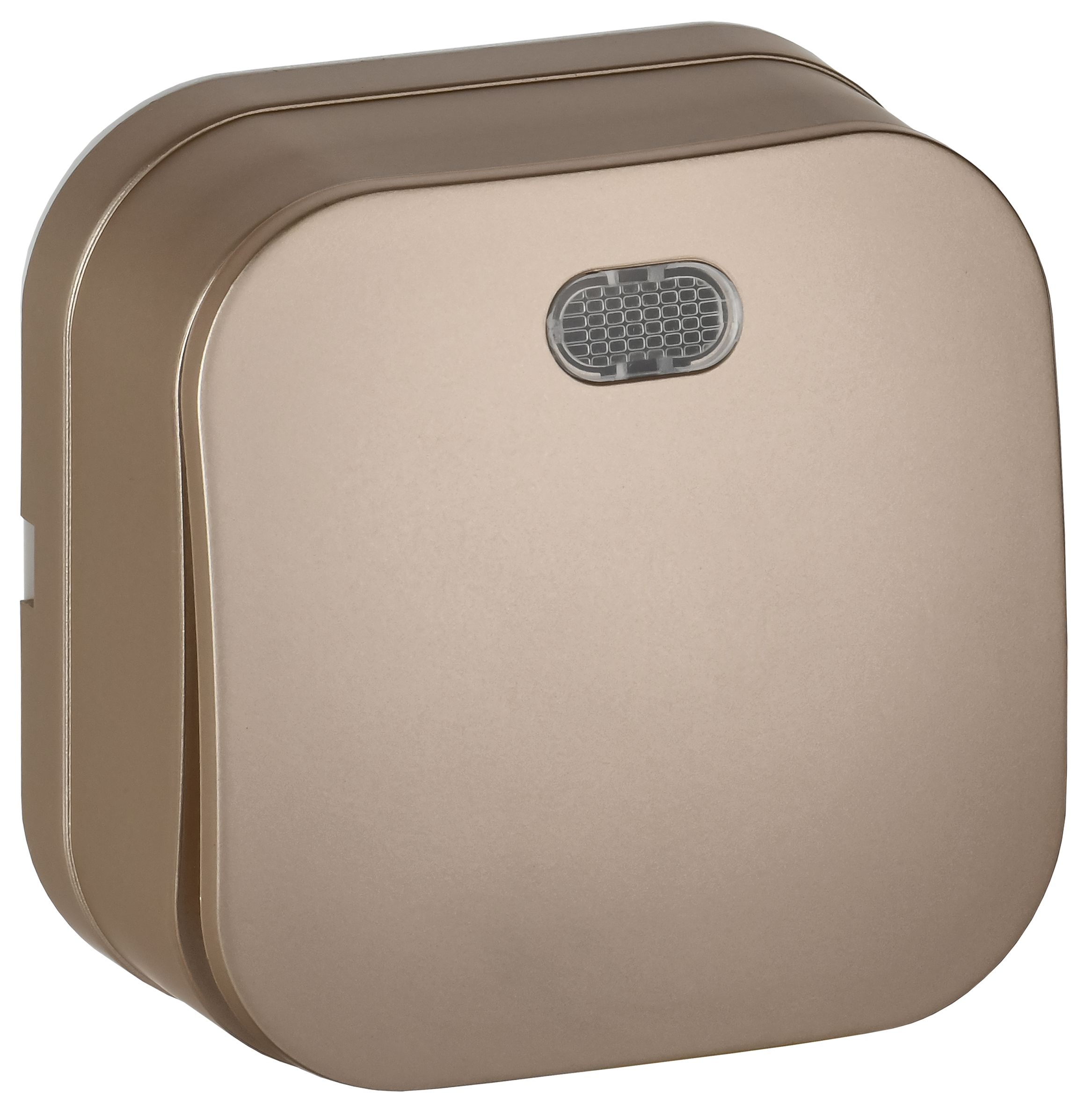 GLORY Выключатель 1-клавишный для открытой установки с индикацией 10А ВС20-1-1-ХШм шампань матовый IEK EVH11-K37M-10