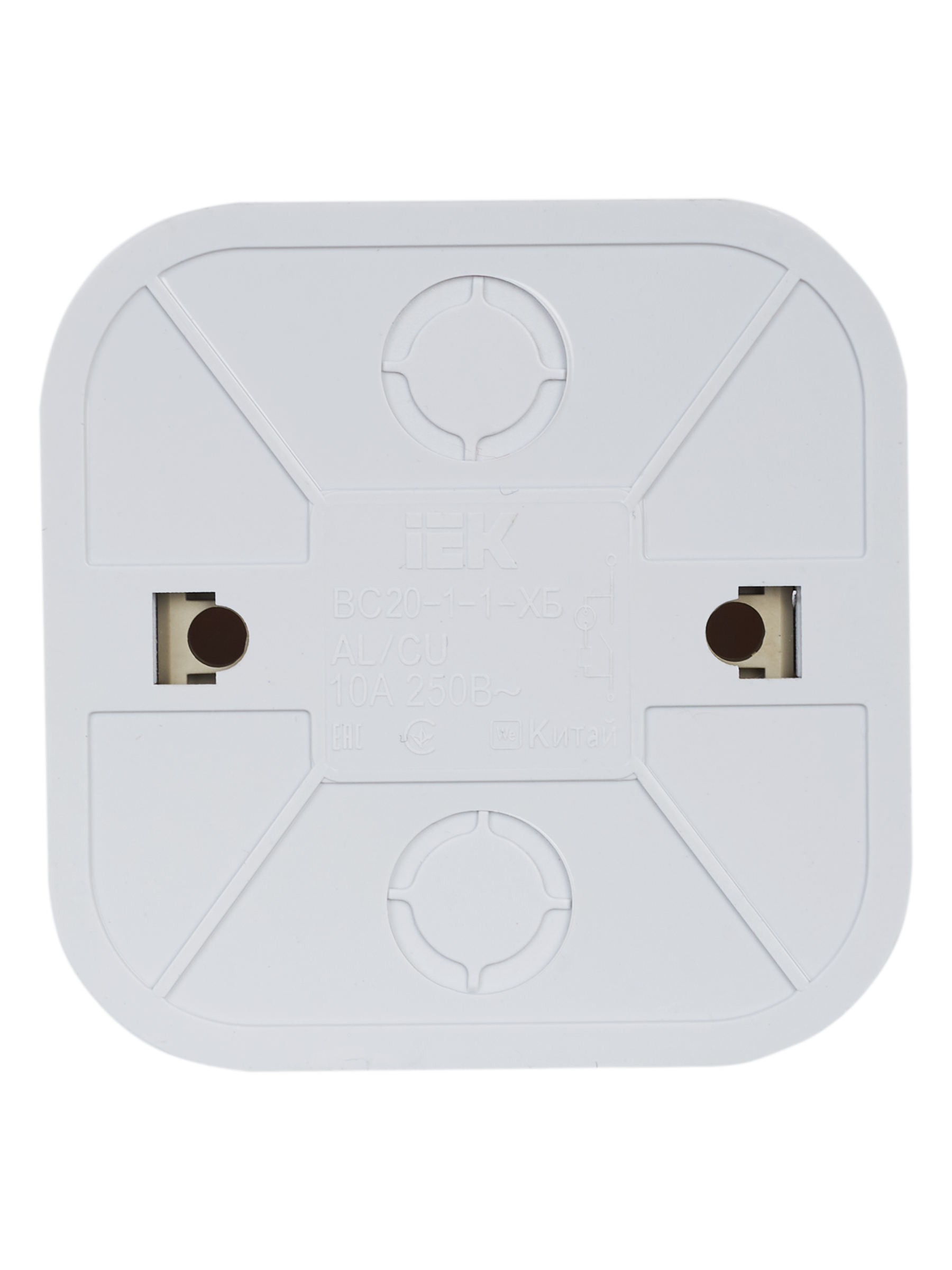 GLORY Выключатель 1-клавишный для открытой установки с индикацией ВС20-1-1-ХБ белый IEK - Фото 3