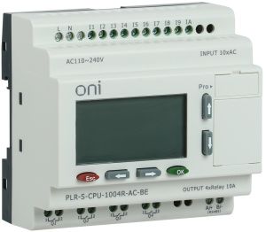 Логическое реле PLR-S. CPU1004(R) 220В AC с экраном ONI PLR-S-CPU-1004R-AC-BE