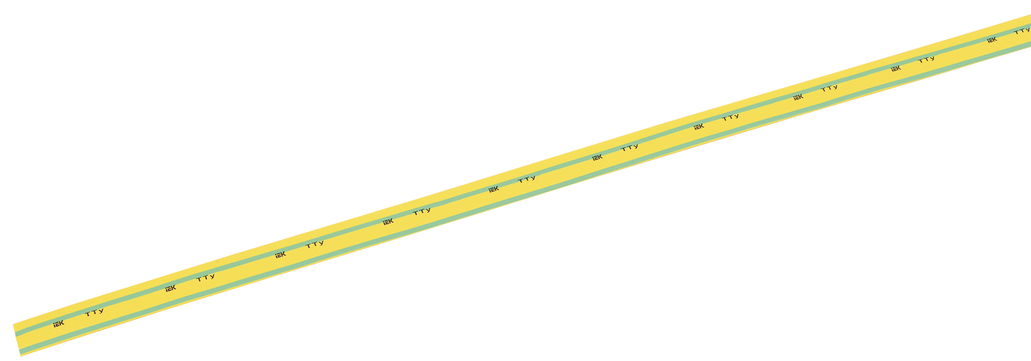 Трубка термоусадочная ТТУ нг-LS 10/5 желто-зеленая (1м) IEK UDRS-D10-1-K52