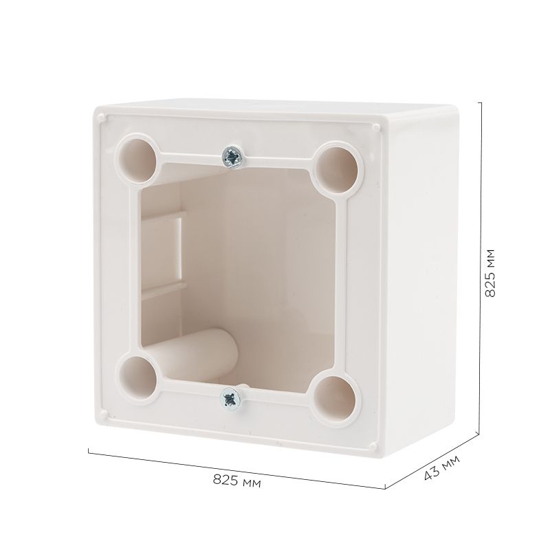 Бокс для накладного монтажа электроустановочных изделий, глубина 43 мм, белый REXANT - Фото 2