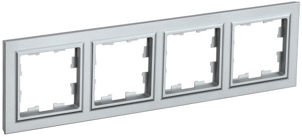 BRITE Рамка 4-местная РУ-4-БрА алюминий IEK BR-M42-K47