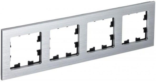 Рамка 4-м AtlasDesign Nature метал. серебр. SE ATN312104