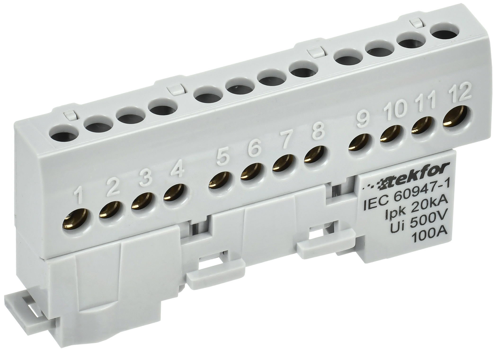 TEKFOR Шина L "фаза" изолированная на универсальном держателе 6х9-12-Ср IEK TF-NN10-12-KL-K03