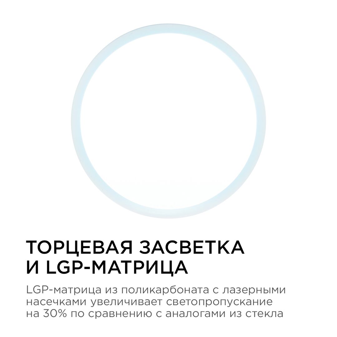Панель светодиодная накладная круглая 15Вт, 1200Лм, Ф145мм, 6500К, Apeyron - Фото 3