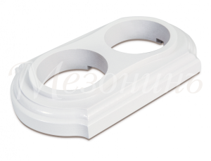 Рамка  двухместная  "Элегант" , цвет - белый, ТМ "МезонинЪ" GE70702-01 GE70702-01