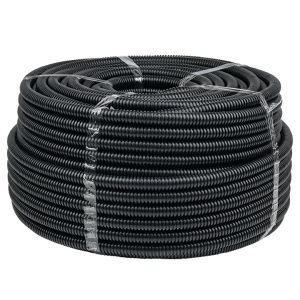 Труба гофр. негорючая безгалог. FRHF с протяжкой d63 мм (15 м) черн. EKF-Plast FRHF-63