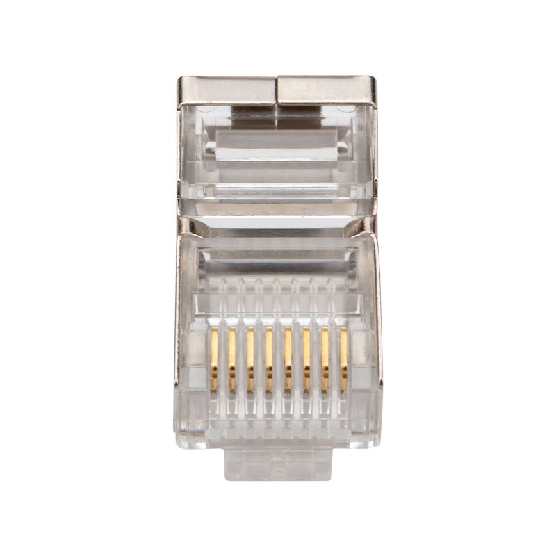 Разъем сетевой LAN на кабель, штекер 8Р8С (RJ-45), под обжим, в экране, 10шт. REXANT - Фото 4