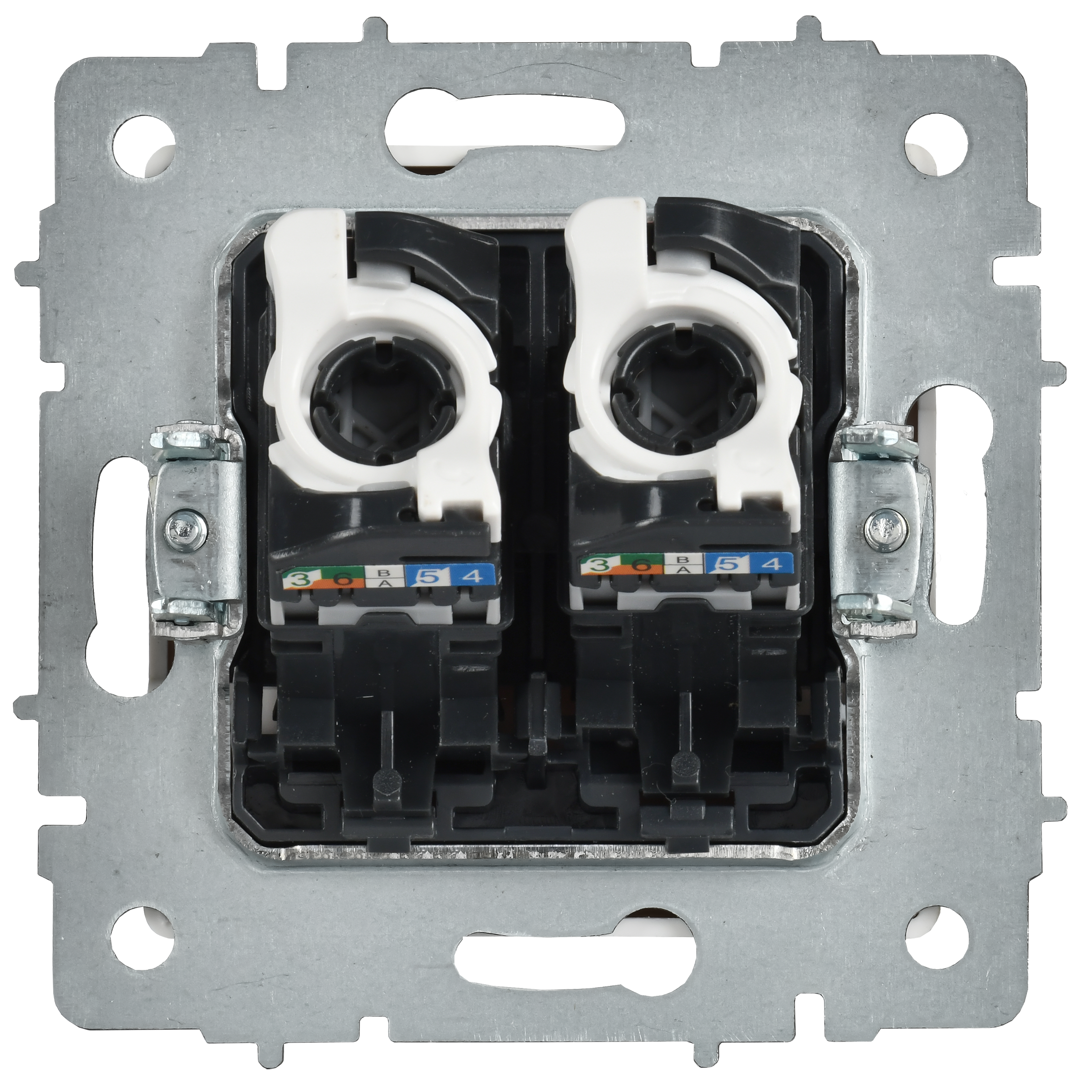 BRITE Розетка компьютерная двойная кат.5E RJ45 РК10-2-БрАБ арктический белый IEK - Фото 6