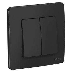 Выключатель 2-кл. СП Blanca 10А IP20 (сх. 5) 250В антрацит SE BLNVS010506 1210371