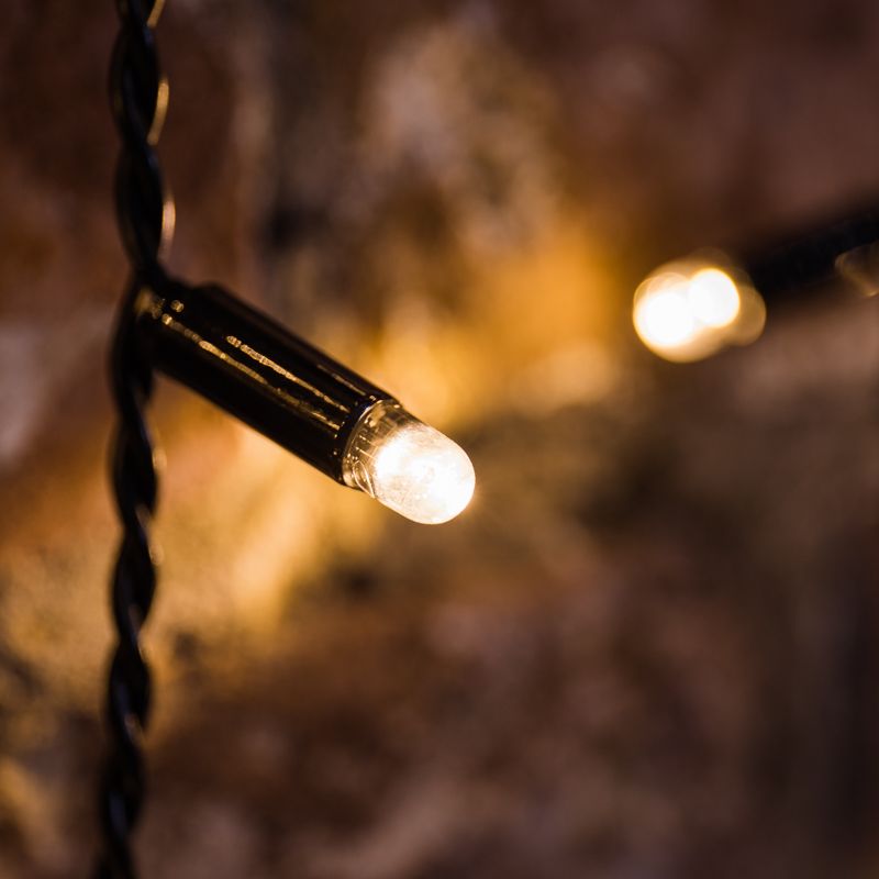 Гирлянда светодиодная Занавес 2х3м 600 LED ТЕПЛЫЙ БЕЛЫЙ черный ПВХ IP65 постоянное свечение 230В нужен блок 303-500 - Фото 2