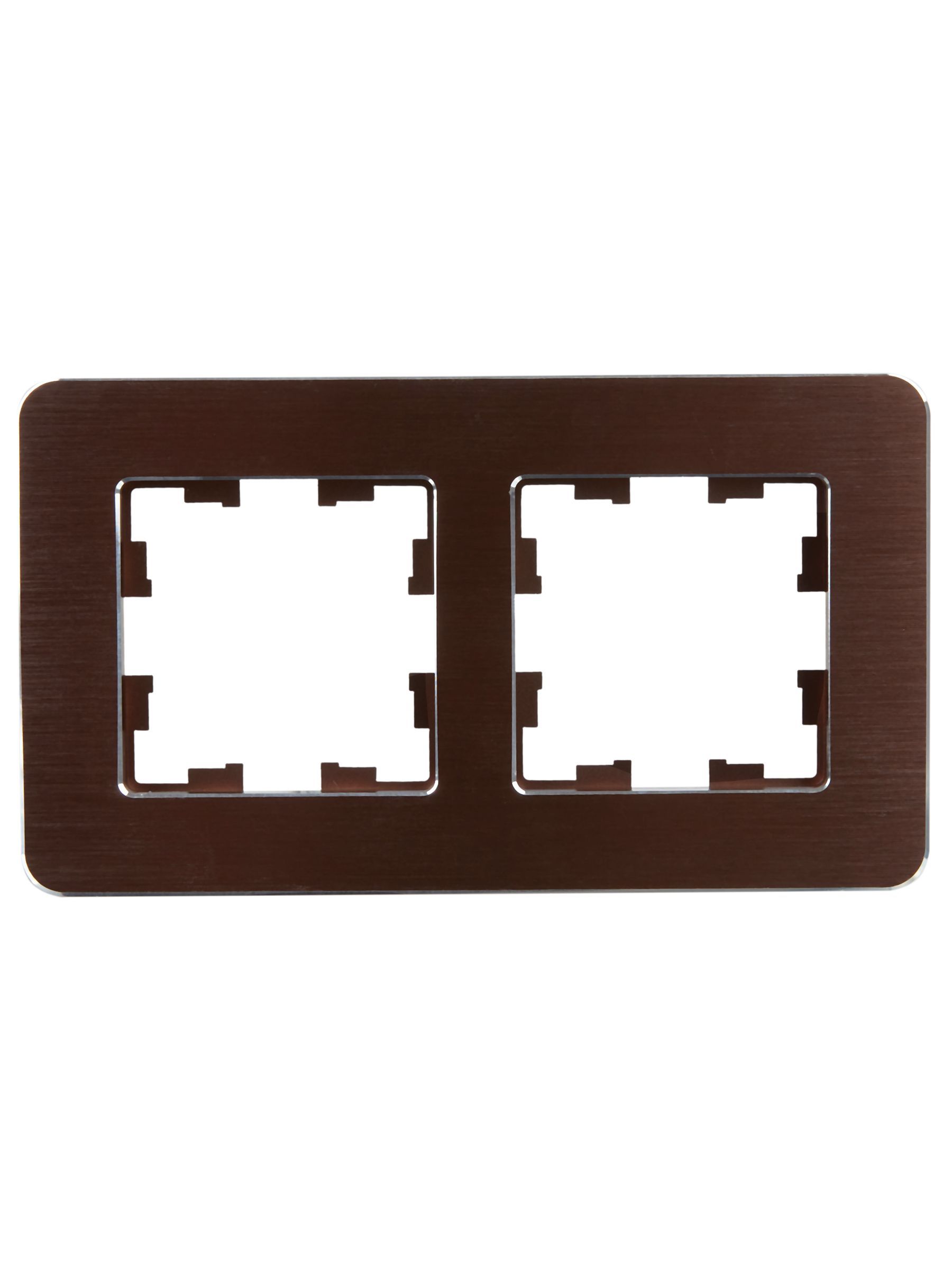 BRITE Рамка 2-местная РУ-2-1-Бр металл коричневый RE AL IEK - Фото 7