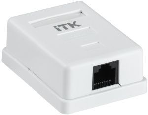 ITK Настенная информационная розетка RJ45 кат.6 UTP 1-порт CS2-1C06U-12