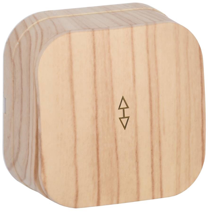 GLORY Выключатель 1-клавишный для открытой установки проходной 10А ВСп10-1-0-ХС сосна IEK EVH12-K34-10