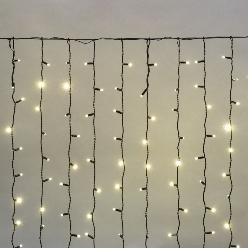 Гирлянда светодиодная Занавес 2х1,5м 360 LED ТЕПЛЫЙ БЕЛЫЙ черный ПВХ IP65 постоянное свечение 230В нужен блок 303-500 NEON-NIGHT 235-126