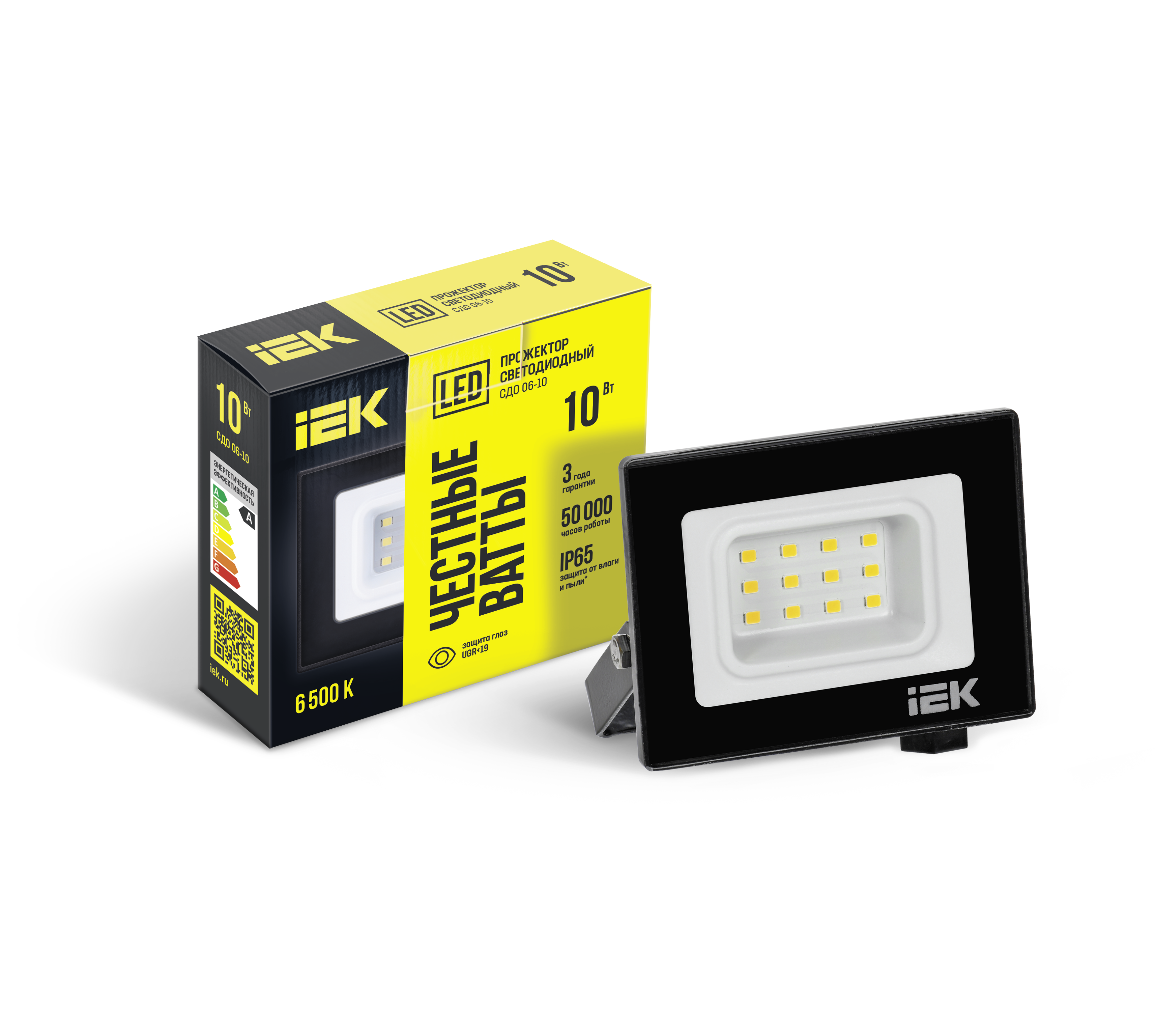 Прожектор светодиодный СДО 06-10 IP65 6500K черный IEK LPDO601-10-65-K02