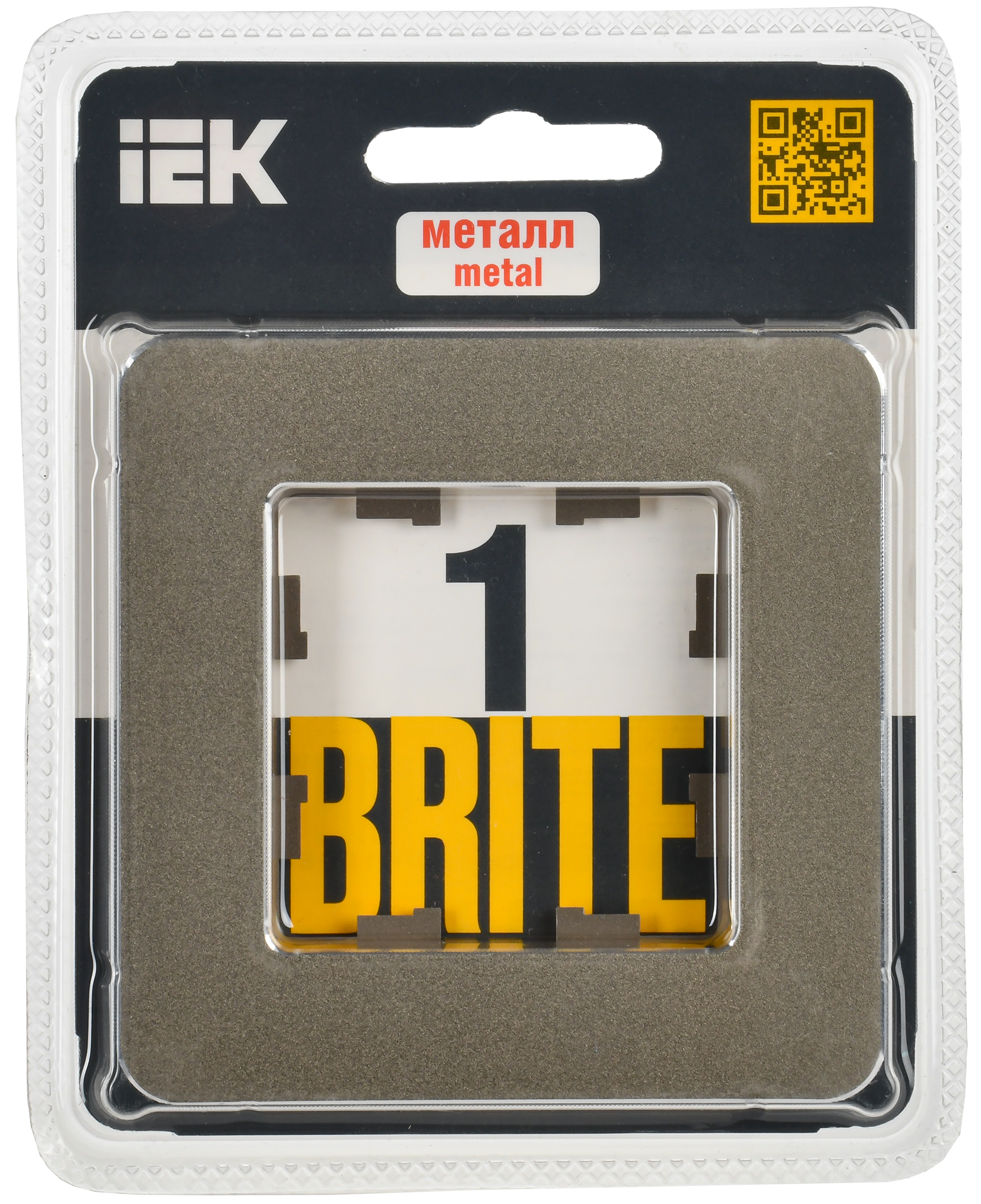 BRITE Рамка 1-местная РУ-1-1-Бр металл латунь RE IEK - Фото 2