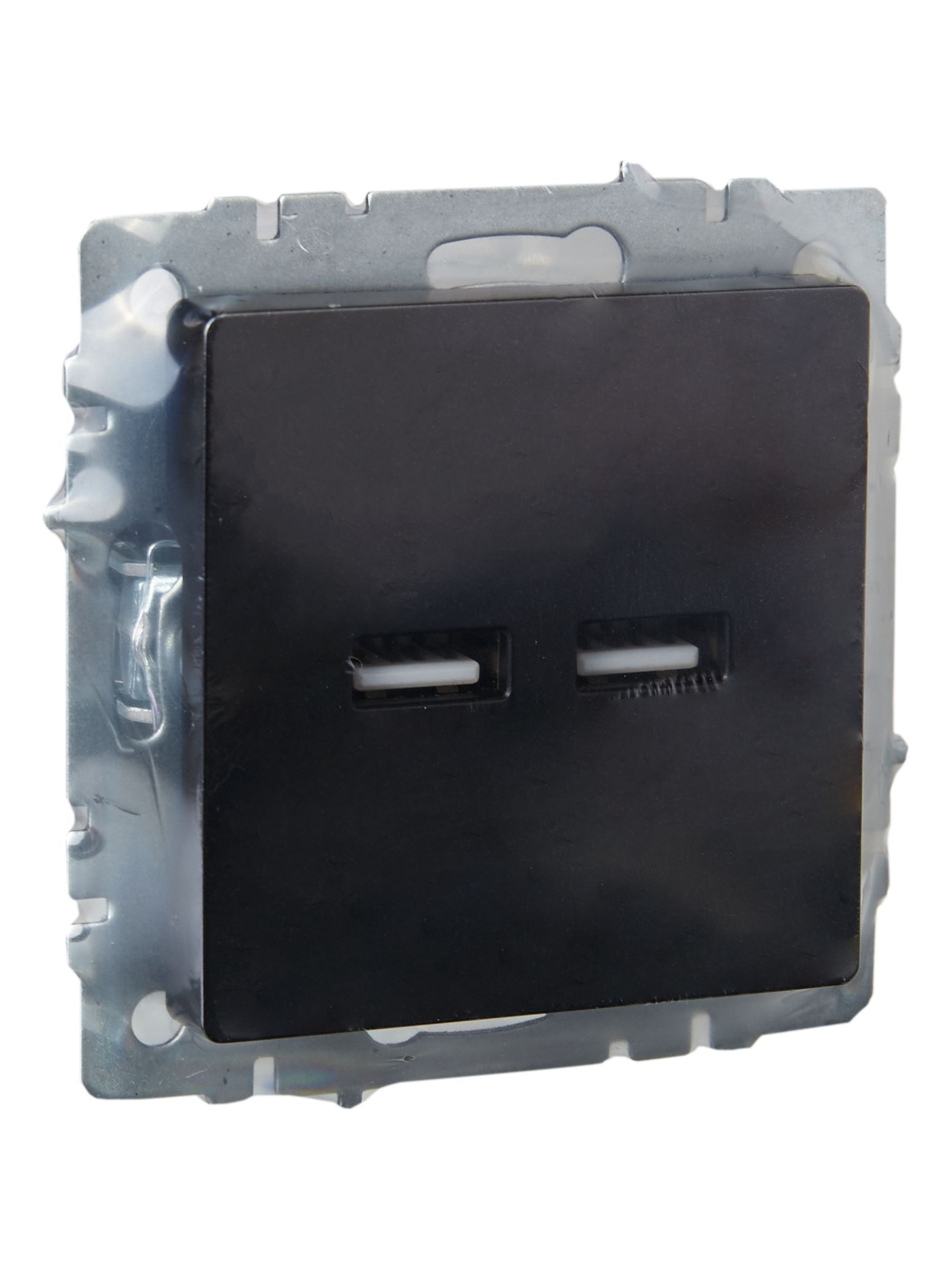 BRITE Розетка USB A+A 5В 3,1А РЮ10-1-БрЧ черный IEK - Фото 3