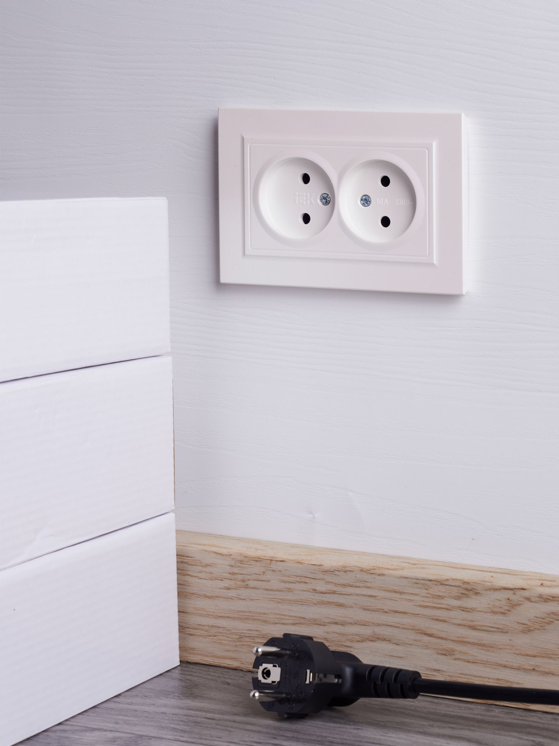 BRITE Розетка 2-местная без заземления без защитных шторок 10А в сборе РС12-2-БрЖ жемчуг IEK - Фото 3