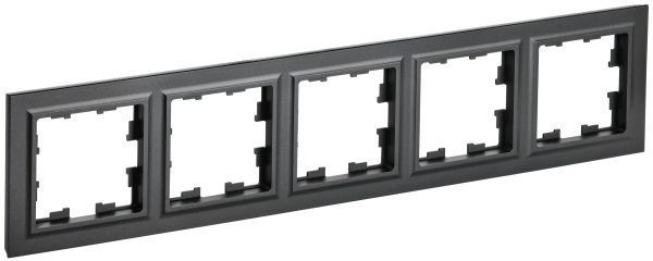 BRITE Рамка 5-местная РУ-5-БрЧ черный IEK BR-M52-K02