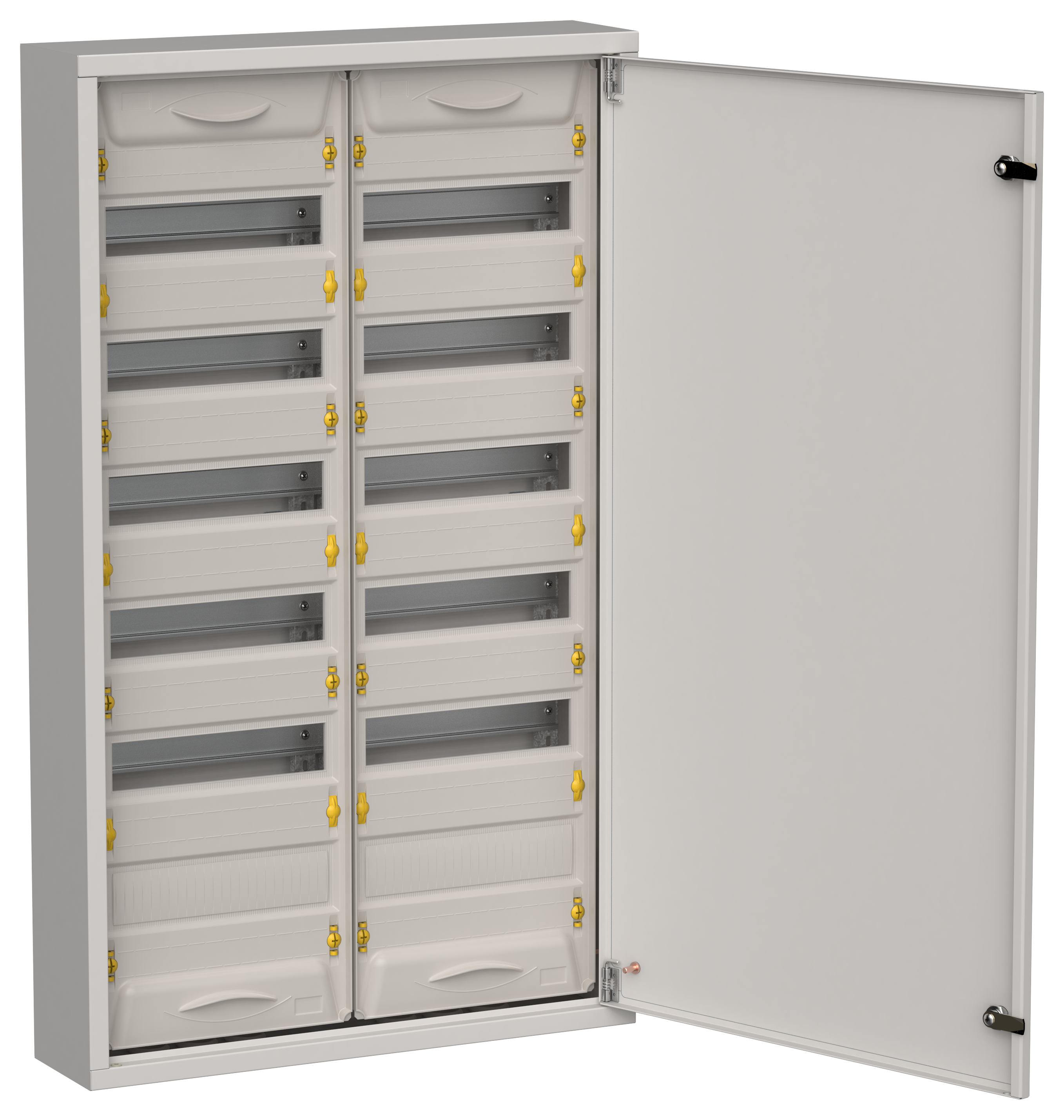 TITAN 5 Корпус металлический ЩРн-144 (2х72) 960х570х140мм IP31 серый (одна дверь) IEK TI5-50-N-2X072-31-7035