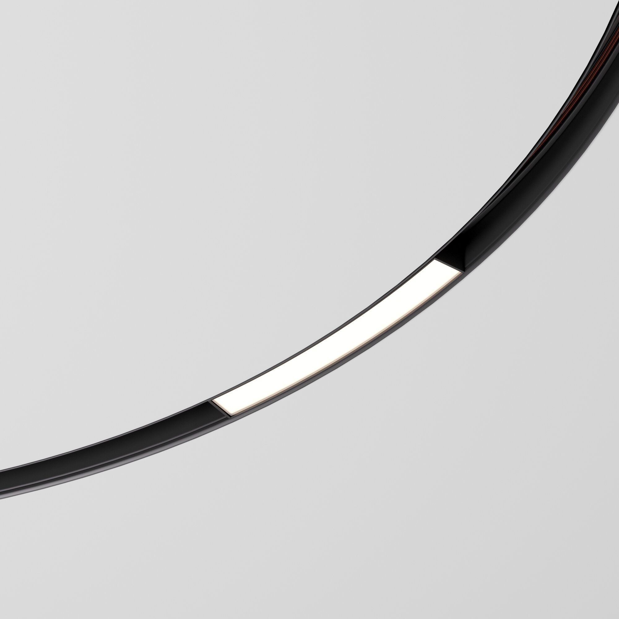 Slim Magnetic Трековый светильник для радиусного шинопровода 8W 4200K Planar чёрный Ø1200мм