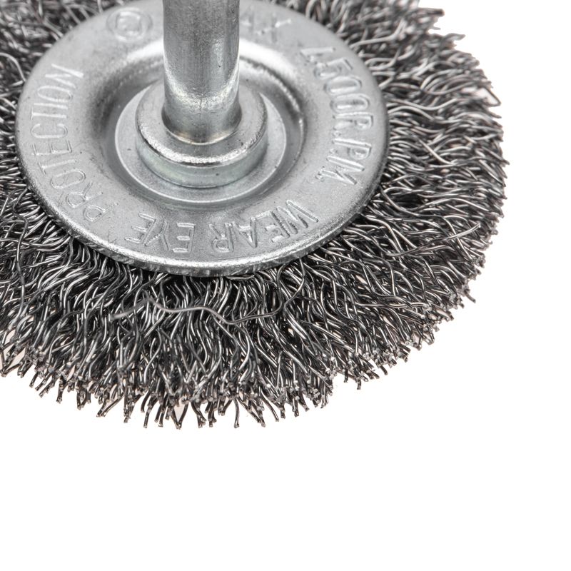 Щетка дисковая для дрели, витая стальная проволока, 50мм KRANZ - Фото 5