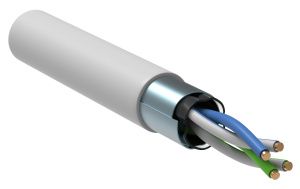 Кабель витая пара F/UTP кат.5E 24AWG 2 пары LSZH INDOOR 1м белый GENERICA BC1-C5E02-328-305-G