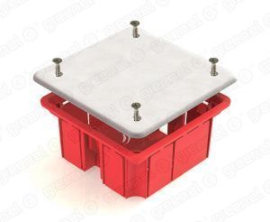 Коробка распределительная 92х92х45мм КИРПИЧ ОРАНЖЕВАЯ (126шт) GE41001