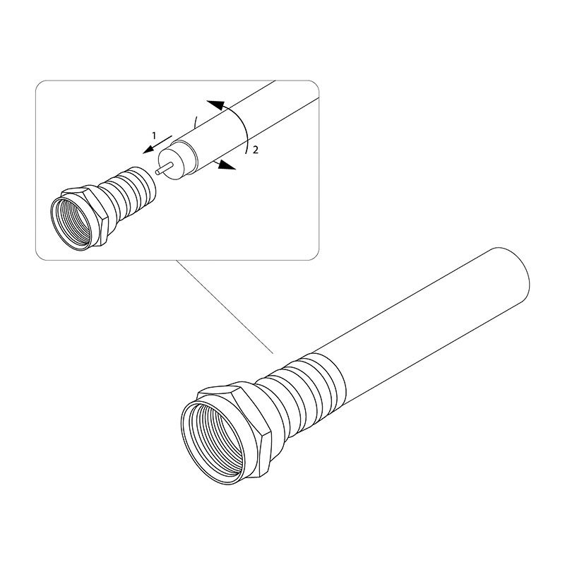 F-разъем RG-6, L=19мм PROconnect - Фото 3