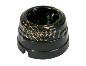 Розетка ретро фарфоровая, двухполюсная, с заземляющим контактом, коллекция "ИМПЕРАТОРСКАЯ" , цвет -  GE70301-05C