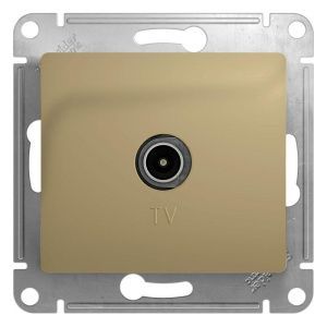 Розетка телевизионная оконечная TV 1-м СП Glossa 1дБ механизм титан SE GSL000491 1063806