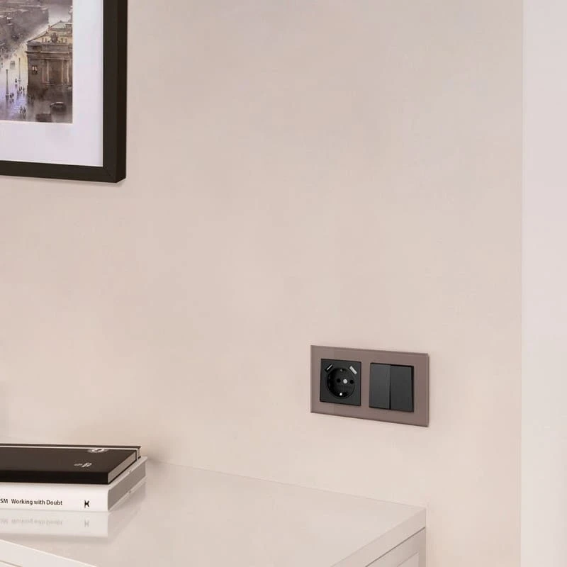 Рамка на 2 поста Favorit (латте, стекло) Werkel - Фото 7