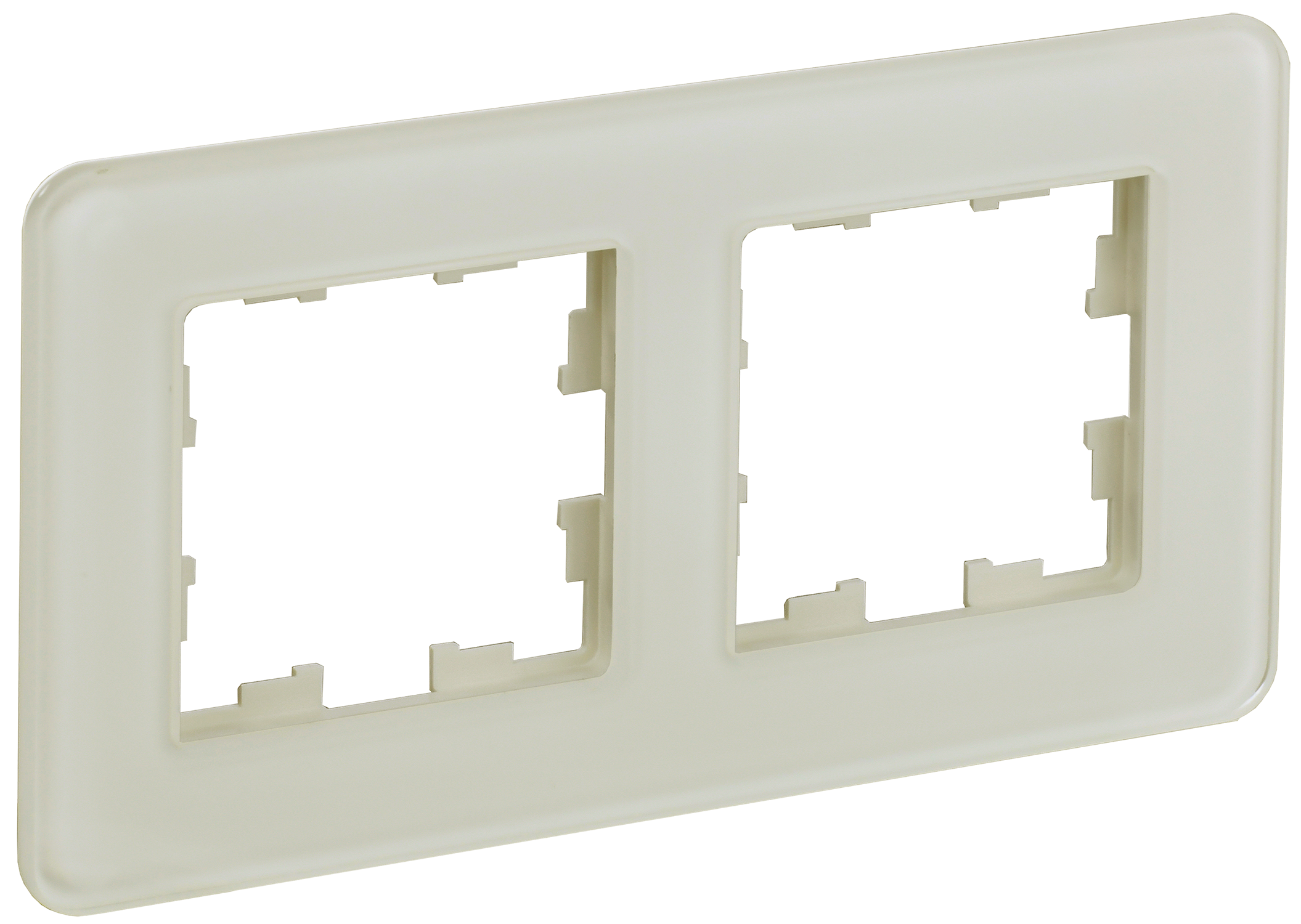 BRITE Рамка 2-местная РУ-2-2-Бр стекло песчаный RE IEK