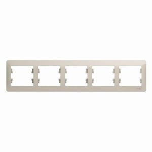 Рамка 5-м Glossa горизонт. молоч. SE GSL000905 454502