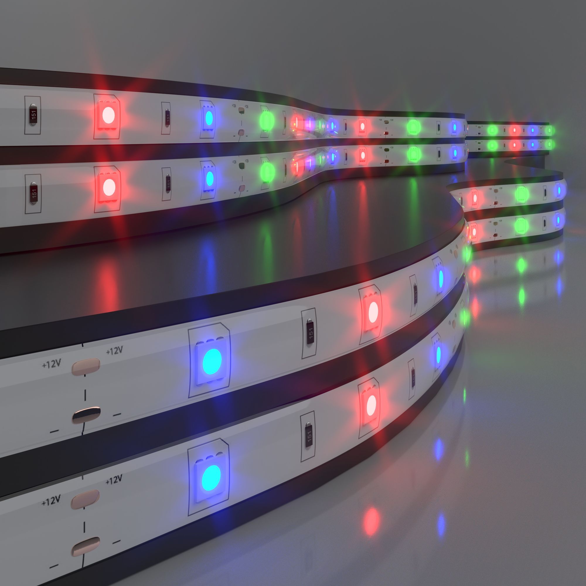 Лента светодиодная 12V 7,2W 30Led 5050 IP65 RGB, 5м Elektrostandard