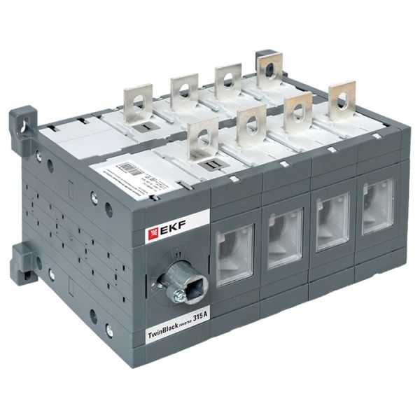 Рубильник 315A 4P реверсивный без рукоятки управления TwinBlock EKF - Фото 5
