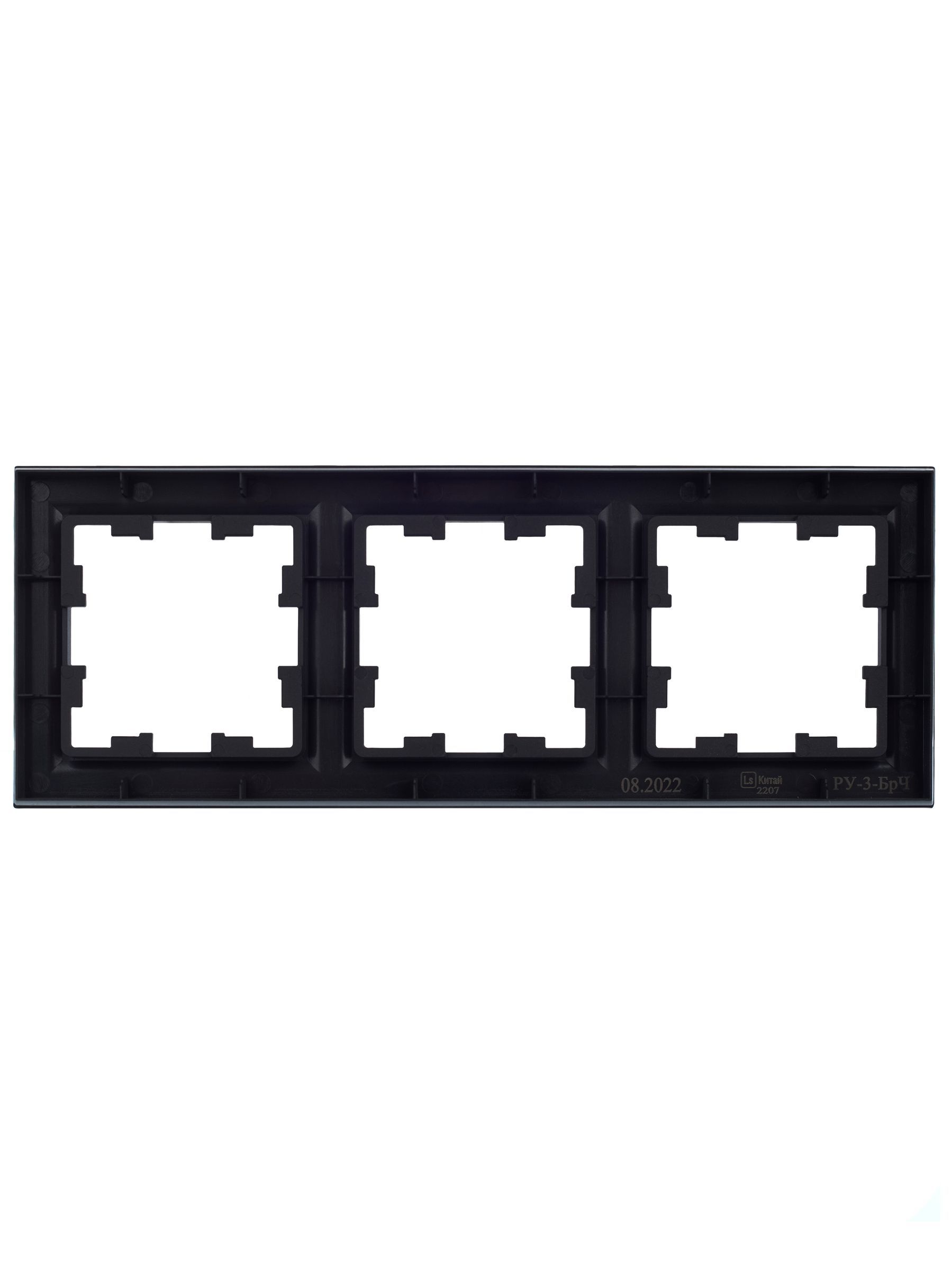 BRITE Рамка 3-местная РУ-3-БрЧ черный IEK - Фото 4