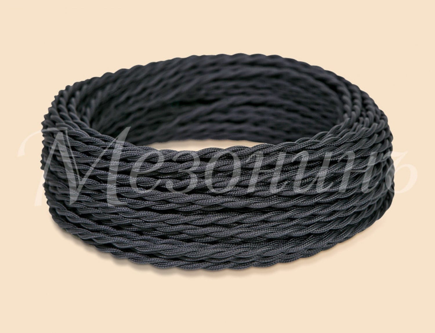 Провод монтажный витой ПВХ 2х1,5мм, цвет - черный (бухта 10м), ТМ "МЕЗОНИНЪ" GE70111-05 GE70111-05