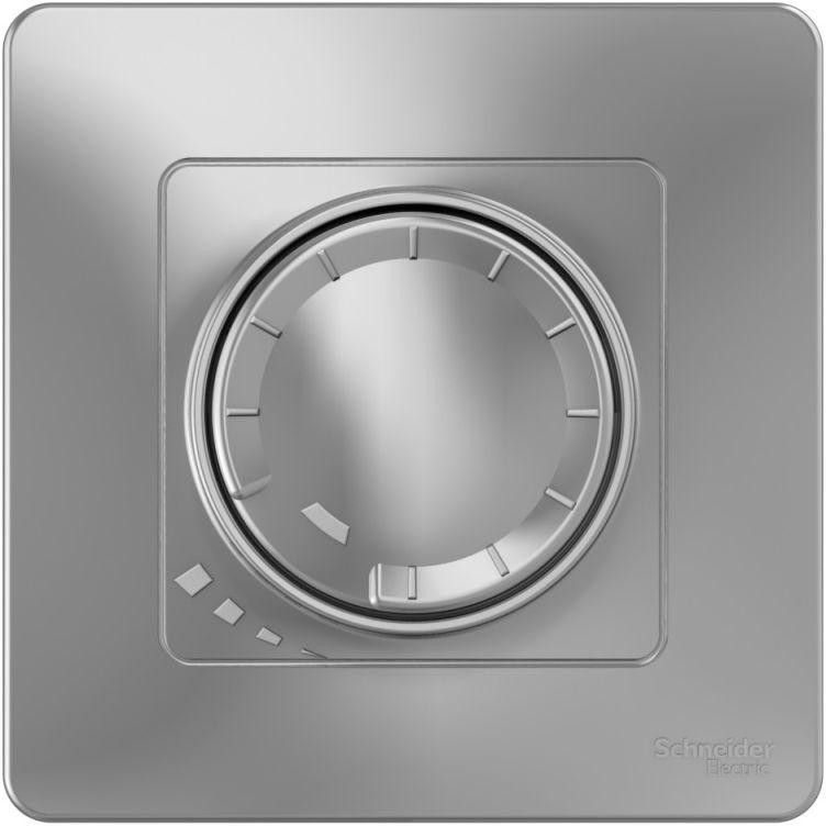 Светорегулятор поворотно-нажимной универсальный СП Blanca 400Вт алюм. SE BLNSS040013 - Фото 2