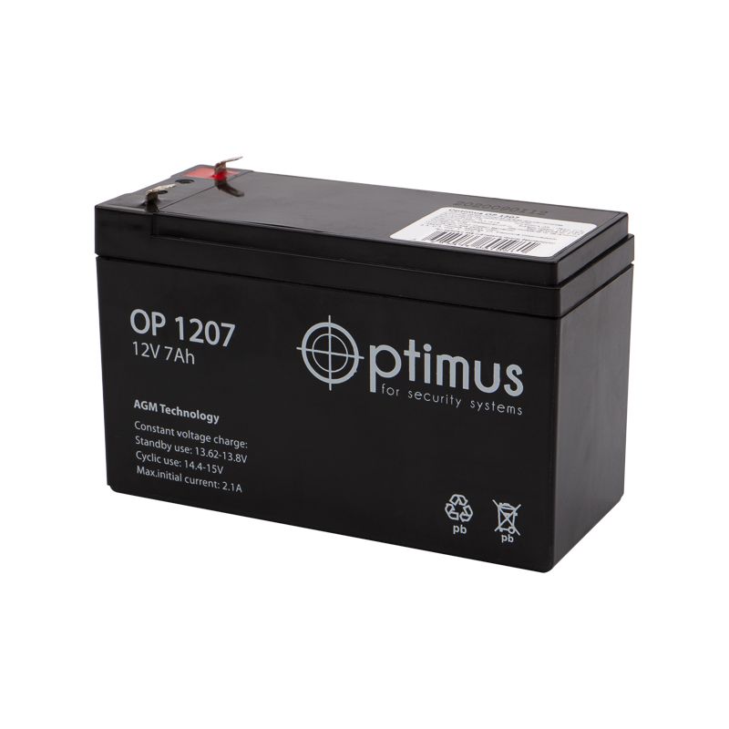 Аккумулятор свинцово-кислотный BT 1207, 12В, 7Ач, срок службы 3 года 30-2070-4