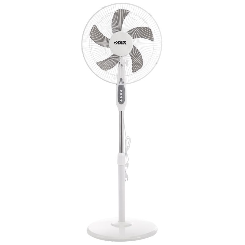 Вентилятор напольный белый/серый 40 Вт, 5 лопастей, подставка круглая, механическое управление - Фото 3