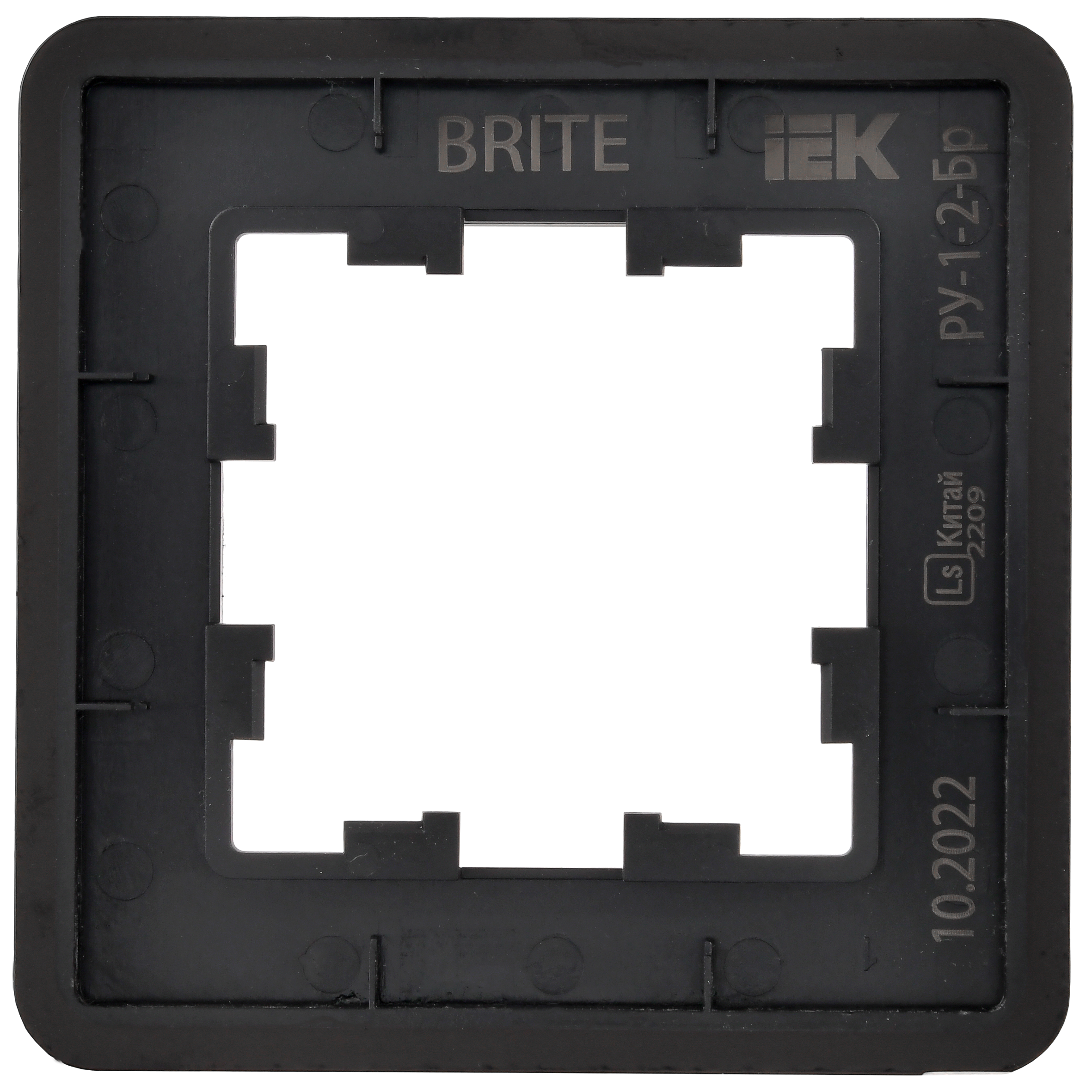 BRITE Рамка 1-местная РУ-1-2-Бр стекло черный RE IEK - Фото 5