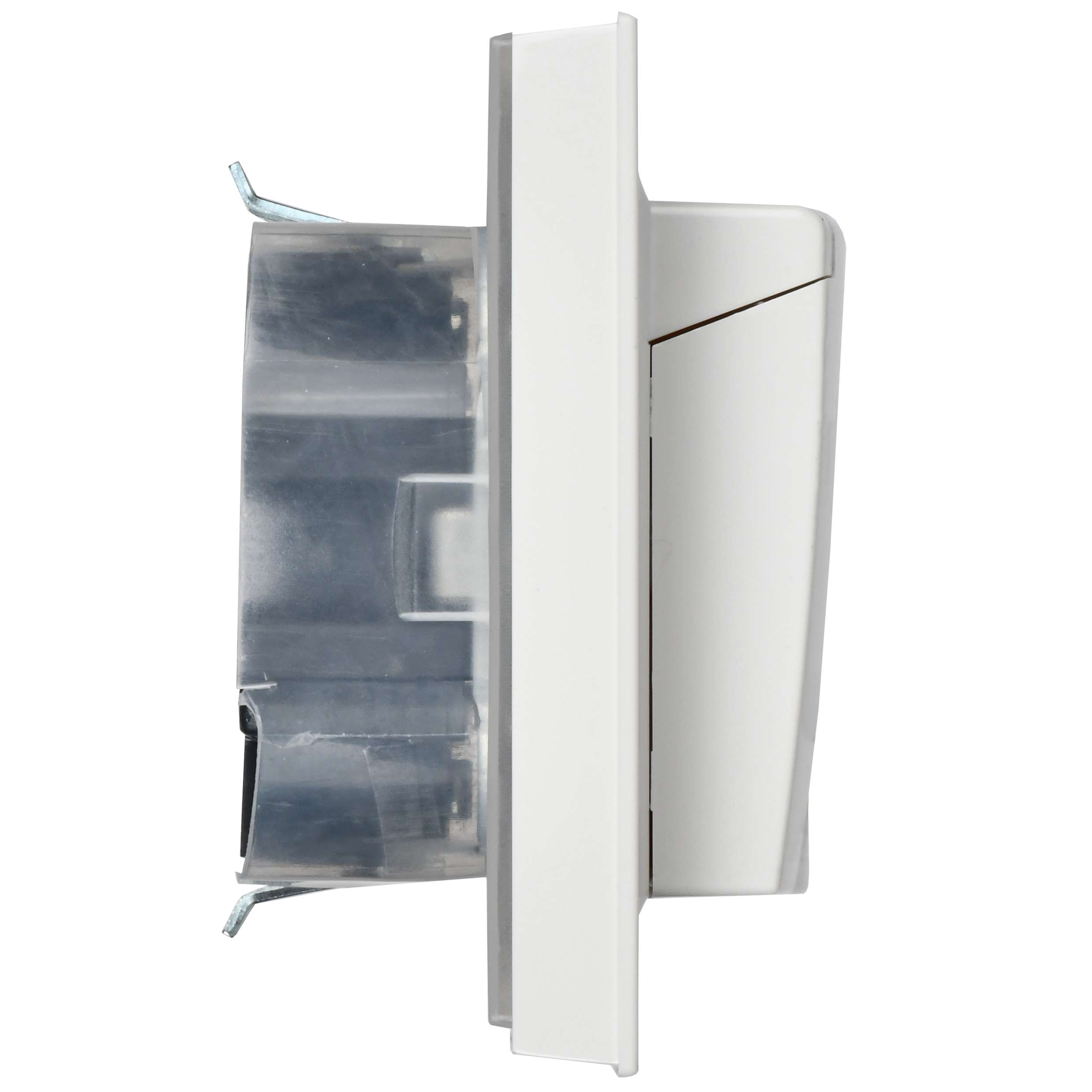 BRITE Розетка 2-местная с заземлением с защитными шторками и крышкой 16А в сборе IP44 РСбш12-3-44-БрБ белый IEK - Фото 4