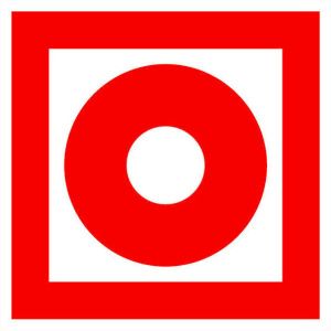 Знак пластик F10 "Кнопка включения установок (систем) пожарной автоматики" (200x200) фотолюминесцентный EKF pn-f-10-f