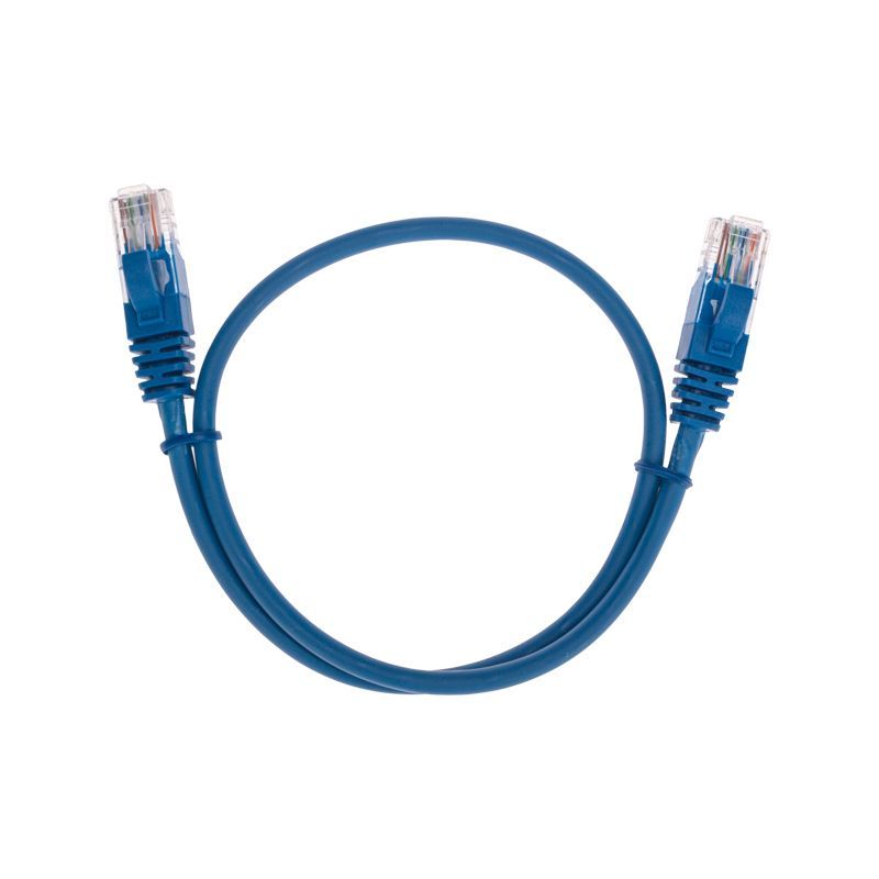 Патч-корд U/UTP, CAT 5e, RJ45-RJ45, 26AWG, LSZH, синий, 0,5м REXANT 02-0104-05
