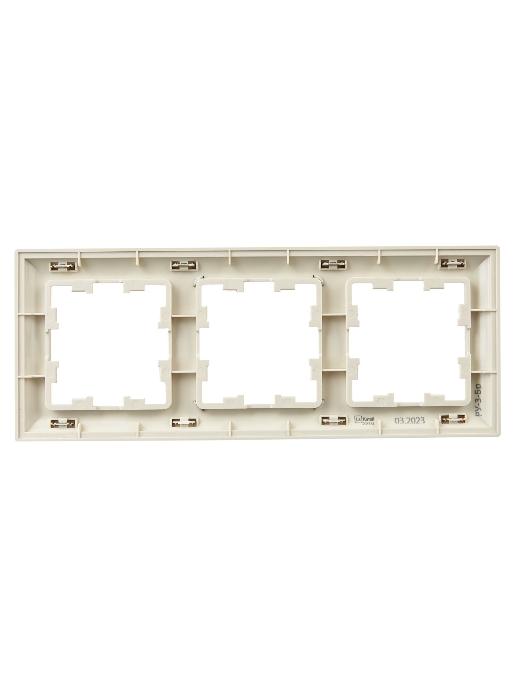 BRITE Рамка 3-местная РУ-3-Бр бежевый/шампань IEK - Фото 6