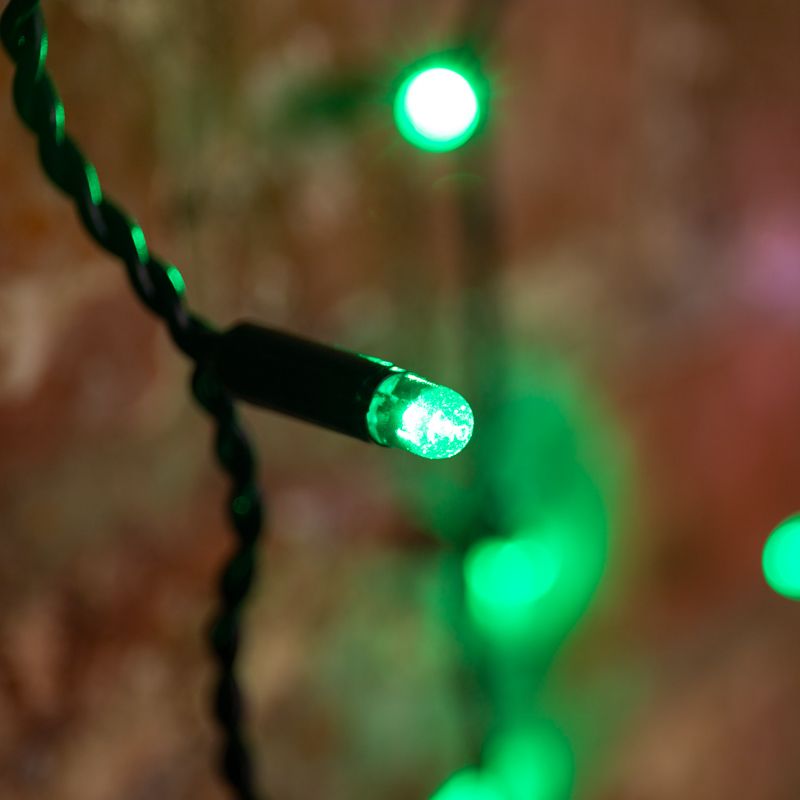 Гирлянда светодиодная Занавес 2х1,5м 360 LED ЗЕЛЕНЫЙ черный ПВХ IP65 эффект мерцания 230 В блок в комплекте NEON-NIGHT - Фото 2