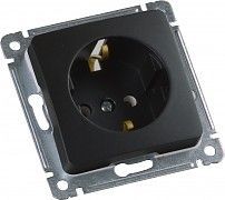 MASTER черн. Розетка 1-гнездн. с/з РС16-411-08 РС16-411-08